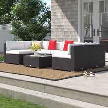 Load image into Gallery viewer, Merton Wicker/Rattan 6 - Person Seating Group with Cushions by Sol 72 Outdoor
