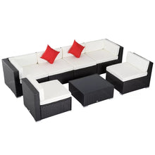 Load image into Gallery viewer, Merton Wicker/Rattan 6 - Person Seating Group with Cushions by Sol 72 Outdoor

