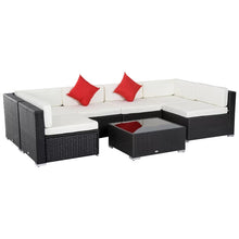 Load image into Gallery viewer, Merton Wicker/Rattan 6 - Person Seating Group with Cushions by Sol 72 Outdoor

