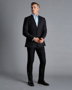 Natural Stretch Twill Suit - Black