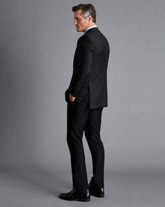 Natural Stretch Twill Suit - Black