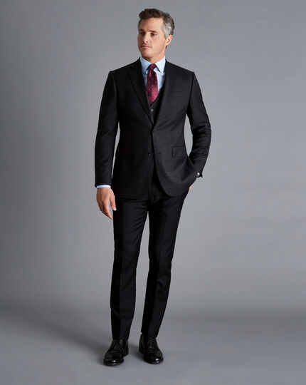 Natural Stretch Twill Suit - Black