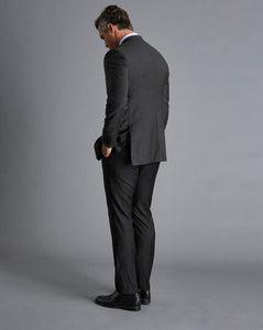 Natural Stretch Twill Suit - Charcoal