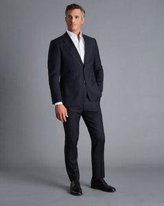 Natural Stretch Twill Suit - Navy