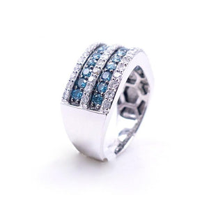 Sandra Biachi Blue & White Diamond Ring Style: LP6193BDA+