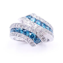 Load image into Gallery viewer, Sandra Biachi Blue  &amp; White Diamond Ring Style: LP6088BD
