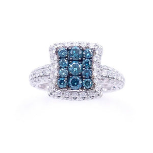 Sandra Biachi Blue & White Diamond Ring. Style: LP6181-1BDA