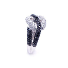 Load image into Gallery viewer, Sandra Biachi 14K White Gold, Black &amp; White Diamond Ring. Style: BK1112A
