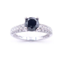 Load image into Gallery viewer, Sandra Biachi 14K White Gold, Black Diamond Ring. Style: Black Diamond Ring #2
