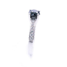 Load image into Gallery viewer, Sandra Biachi 14K White Gold, Black Diamond Ring. Style: Black Diamond Ring #2
