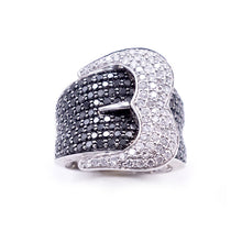 Load image into Gallery viewer, 14K White Gold And Black Diamond Ring. Style: BK1110A
