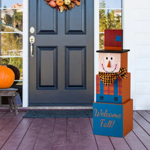 Load image into Gallery viewer, Pumpkins And Scarecrow Double Sided Fall Porch Decor
