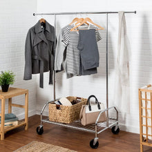 Load image into Gallery viewer, Shanaya Adjustable Rolling Clothes Rack
