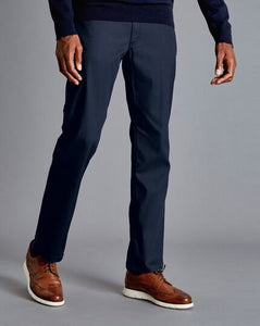 Textured 5-Pocket Trousers - Navy