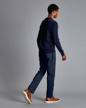 Load image into Gallery viewer, Textured 5-Pocket Trousers - Navy
