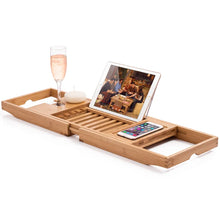 Load image into Gallery viewer, Tieman Freestanding Bamboo Bath Caddy
