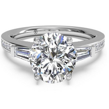 Load image into Gallery viewer, Ritani Tapered Baguette Diamond Band Engagement Ring Style: 1RZ3051
