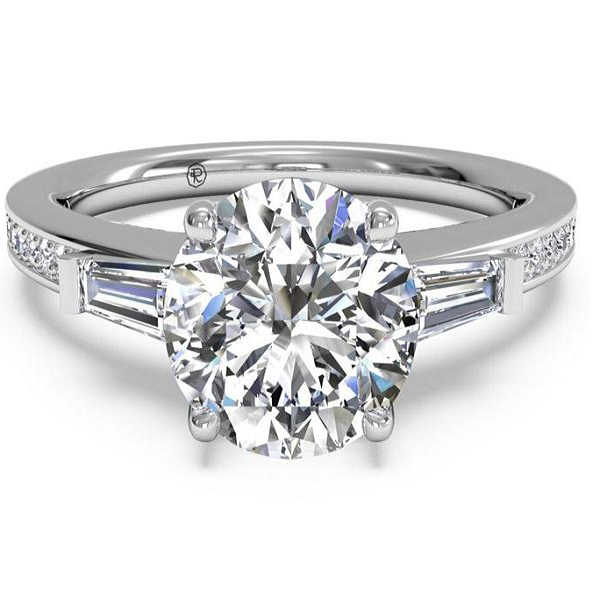 Ritani Tapered Baguette Diamond Band Engagement Ring Style: 1RZ3051