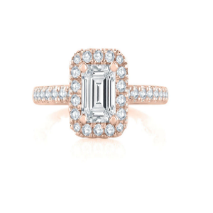 18K Rose Gold Emerald Cut Pirouette ME2265Q/14_Test25