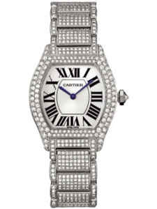 Cartier Ladies WA5049MC Pavees Brillants 18K White Gold Watch