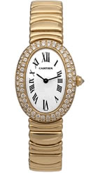 Cartier Ladies WB5096D8 Baignoire 1920 Yellow Gold Diamond Bezel