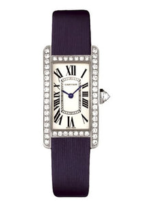 Cartier Ladies WB707331 Tank Americaine 18K White Gold Diamond