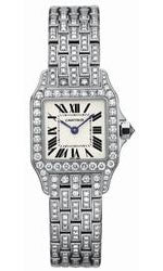 Cartier Ladies WF9003YA Santos Demoiselle 18K White Gold Diamond