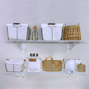 18″ x 36″ Wall Shelves (Two Pack with Hooks)