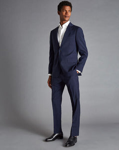 Windowpane Check Suit - French Blue