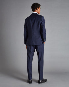 Windowpane Check Suit - French Blue