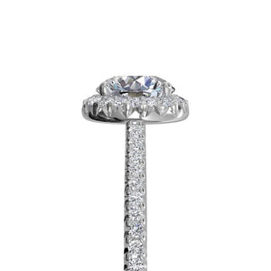 Ritani French-Set Halo Diamond Band Engagement Ring Style: 1RZ3702