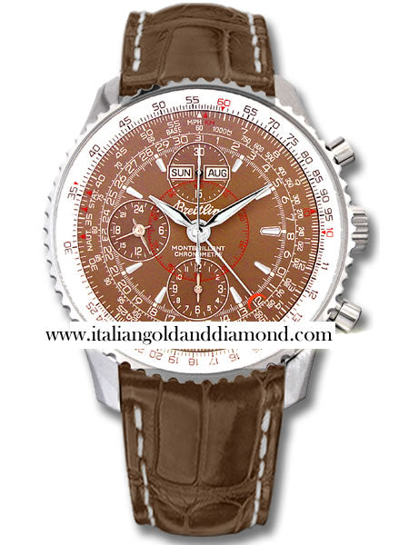 Breitling Men`s A2133012/Q509 Montbrillant Datora Copper Dial Watch