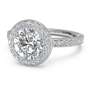 Ritani Halo Micropave Diamond Engagement Ring Style: 1RZ1694