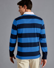 Load image into Gallery viewer, Bold Stripe Rugby Shirt - Navy &amp; Blue
