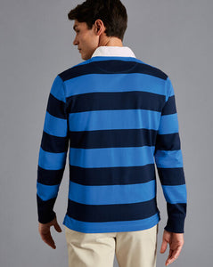 Bold Stripe Rugby Shirt - Navy & Blue