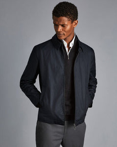 Fall Collar Harrington Jacket - Navy