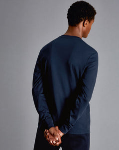 Henley Long Sleeve Top - Navy