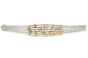 Sandra Biachi 18K White Gold & Yellow Gold Bracelet.