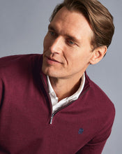 Load image into Gallery viewer, England Rugby Merino Zip Neck Sweater - Burgundy
