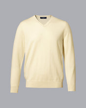 Load image into Gallery viewer, Merino V-Neck Sweater - Cream
