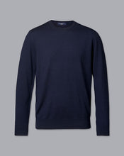 Load image into Gallery viewer, Merino Crew Neck Sweater - Navy
