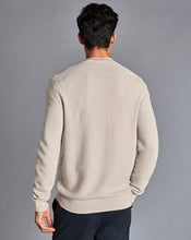 Load image into Gallery viewer, Cotton Merino Textured Crew Neck Sweater - Chalk
