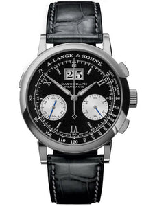 A.Lange & Sohne Men`s 403.035 Datograph Platinum Black Dial Watch