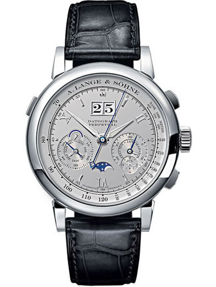 A.Lange & Sohne Men`s 410.025 Datograph Perpetual Silver Dial Watch