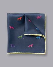 Load image into Gallery viewer, Dog Print Pocket Square - Petrol Blue
