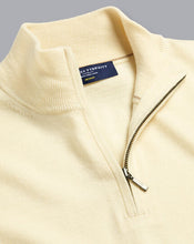 Load image into Gallery viewer, Merino Zip Neck Sweater - Cream
