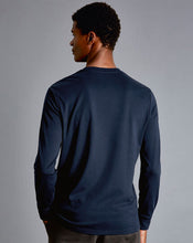 Load image into Gallery viewer, Cotton Long Sleeve Tyrwhitt T-Shirt - Navy
