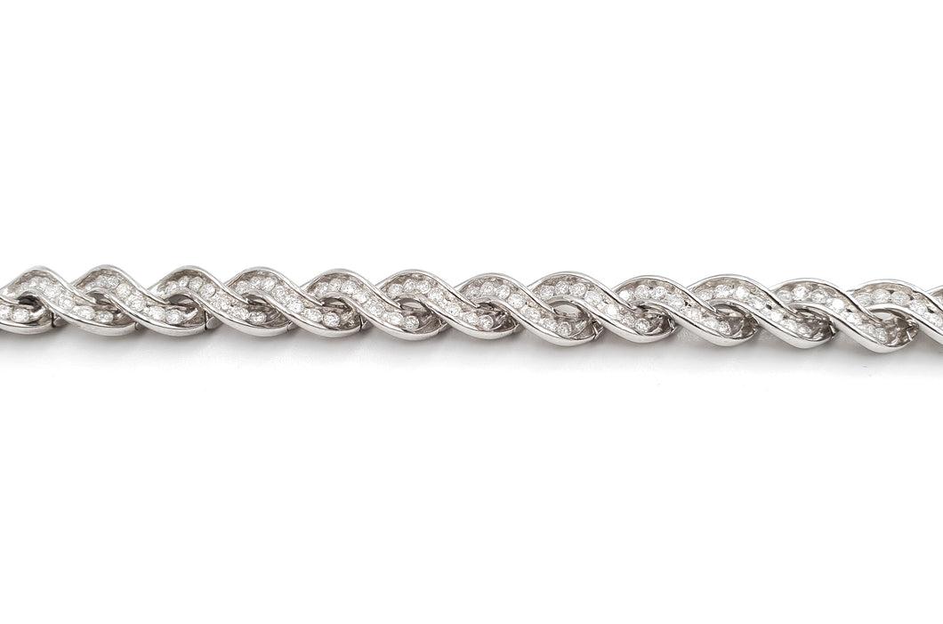 Sandra Biachi 14K White Gold Diamond Tennis Bracelet. Style: PWN16