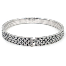 Load image into Gallery viewer, Sandra Biachi 18K White Gold with Black Diamond Bracelet.
