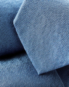 Silk Linen Tie - Denim Blue